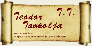 Teodor Tampolja vizit kartica